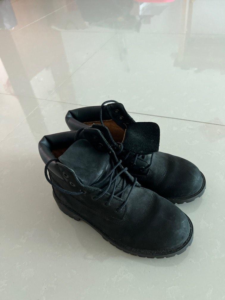 Girls black clearance timberlands