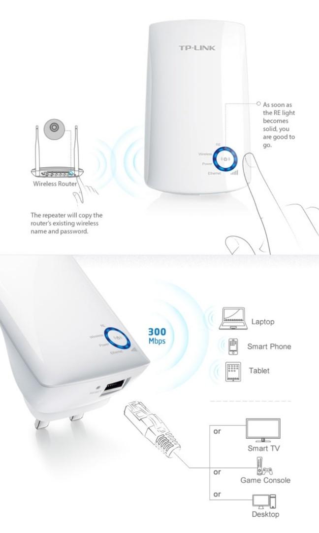 TPLink TLWA850RE WiFi Range Extender, Computers & Tech, Parts