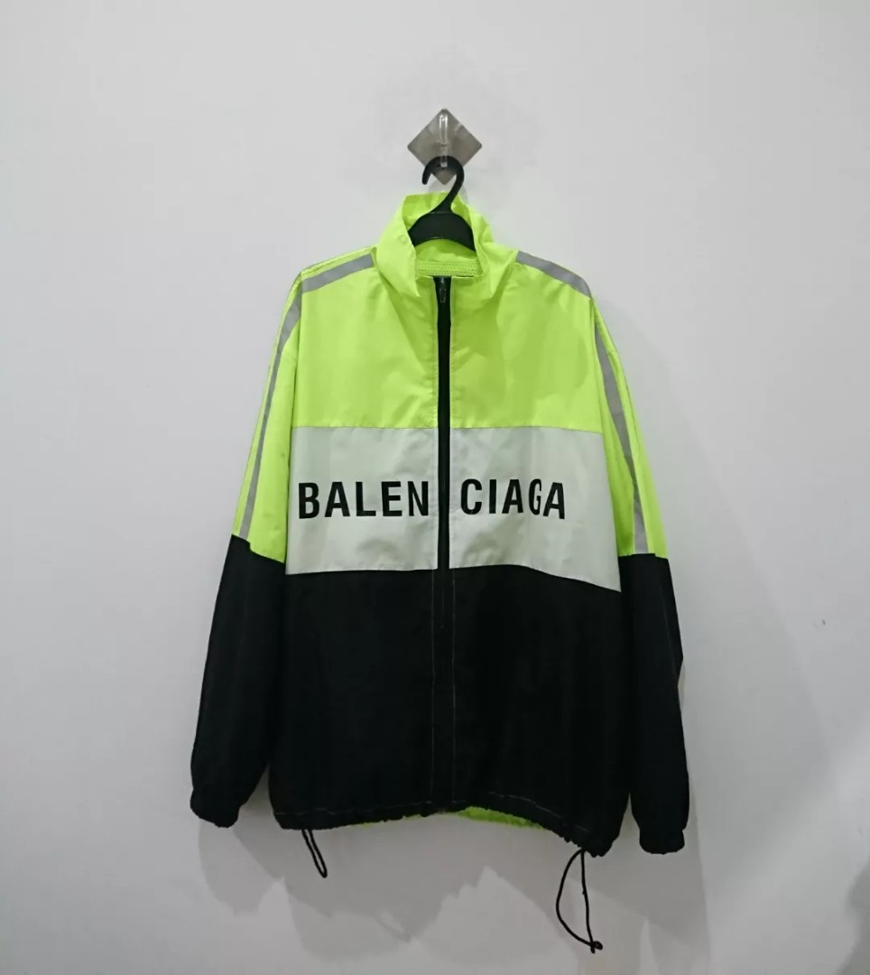 Balenciaga track jacket neon clearance