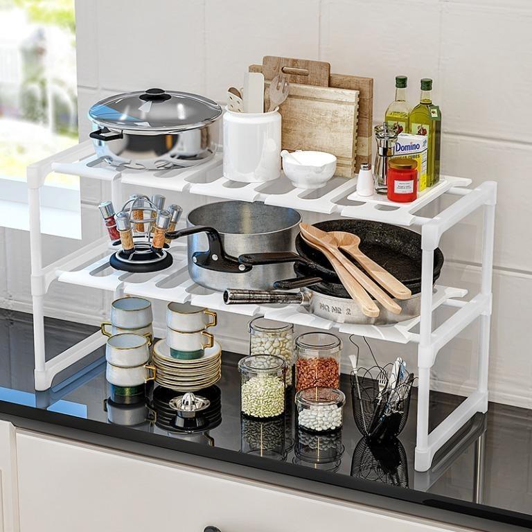 Under Sink Rack Kitchen Rack Adjustable Extendable Storage Rack ...