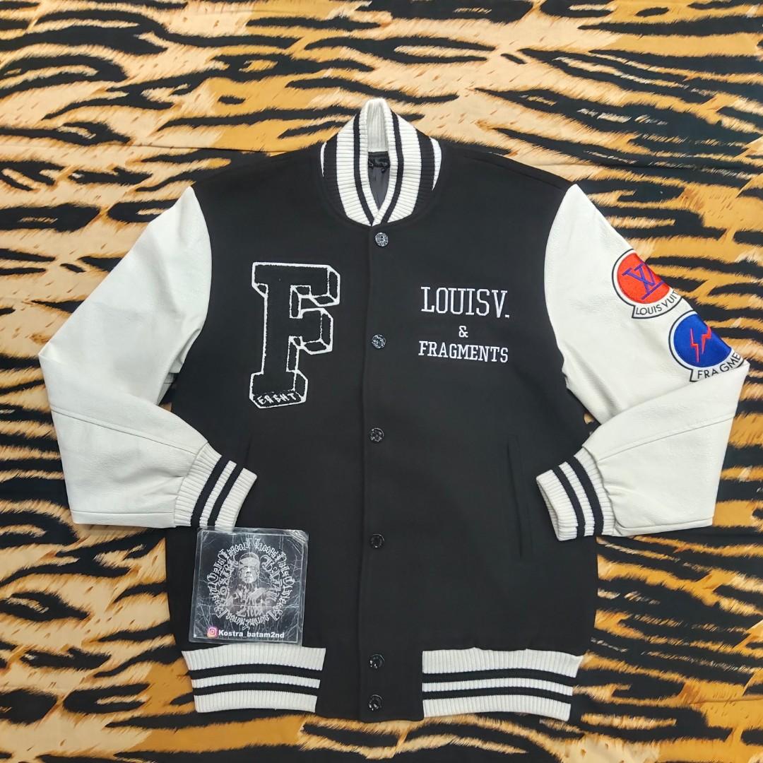 Louis Vuitton LV Varsity Leather Jacket, Fesyen Pria, Pakaian , Baju Luaran  di Carousell
