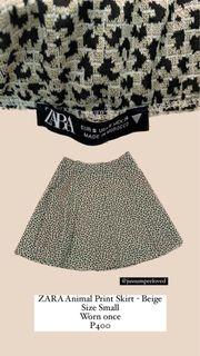 ZARA Animal Print Skirt