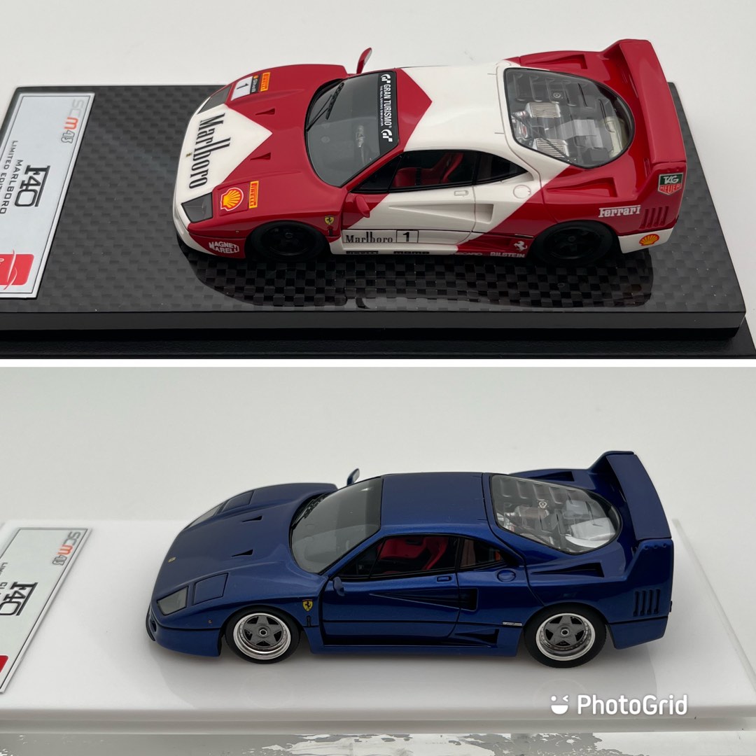 Ferrari F40 in Azzurro Hyperion on display at the Salon Privé Concours
