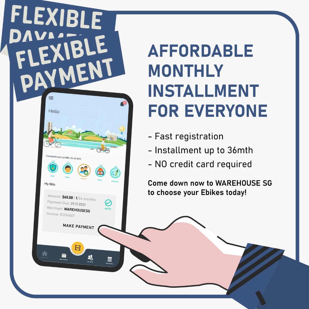 Ebike installment plan without credit sales card