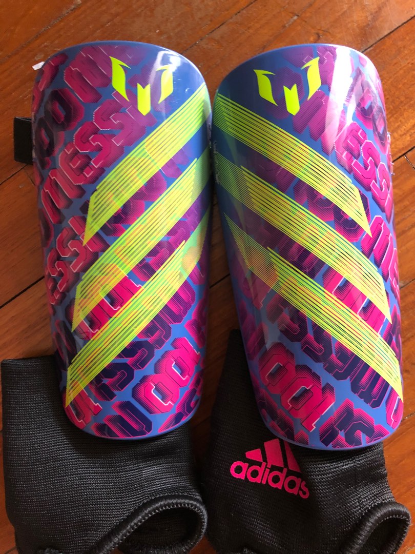 Adidas Messi Shin pads, Sports Equipment, Sports & Games, Racket & Ball