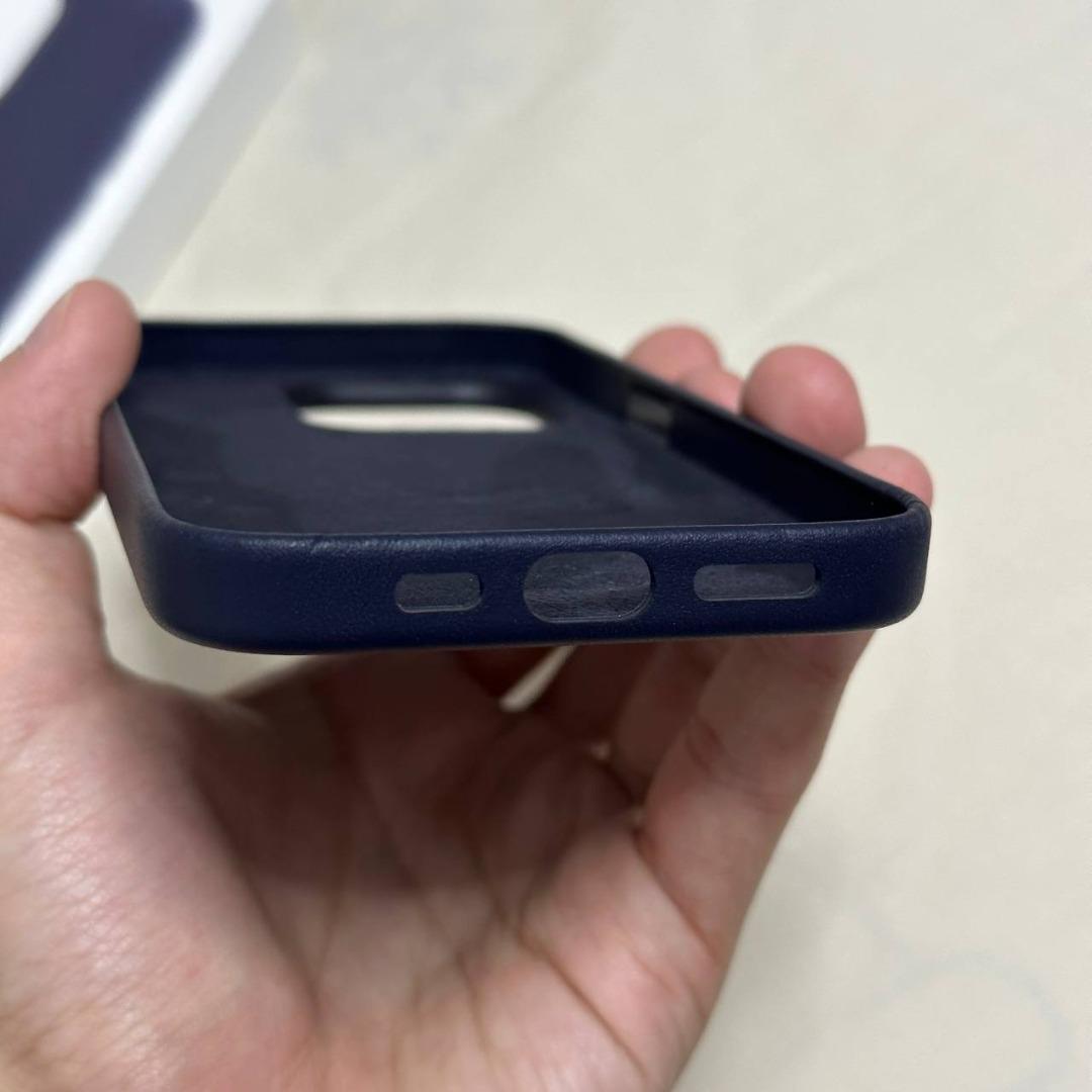 99% iPhone 14 Pro MagSafe 皮革護殼墨水色Leather Case Ink 官方皮套