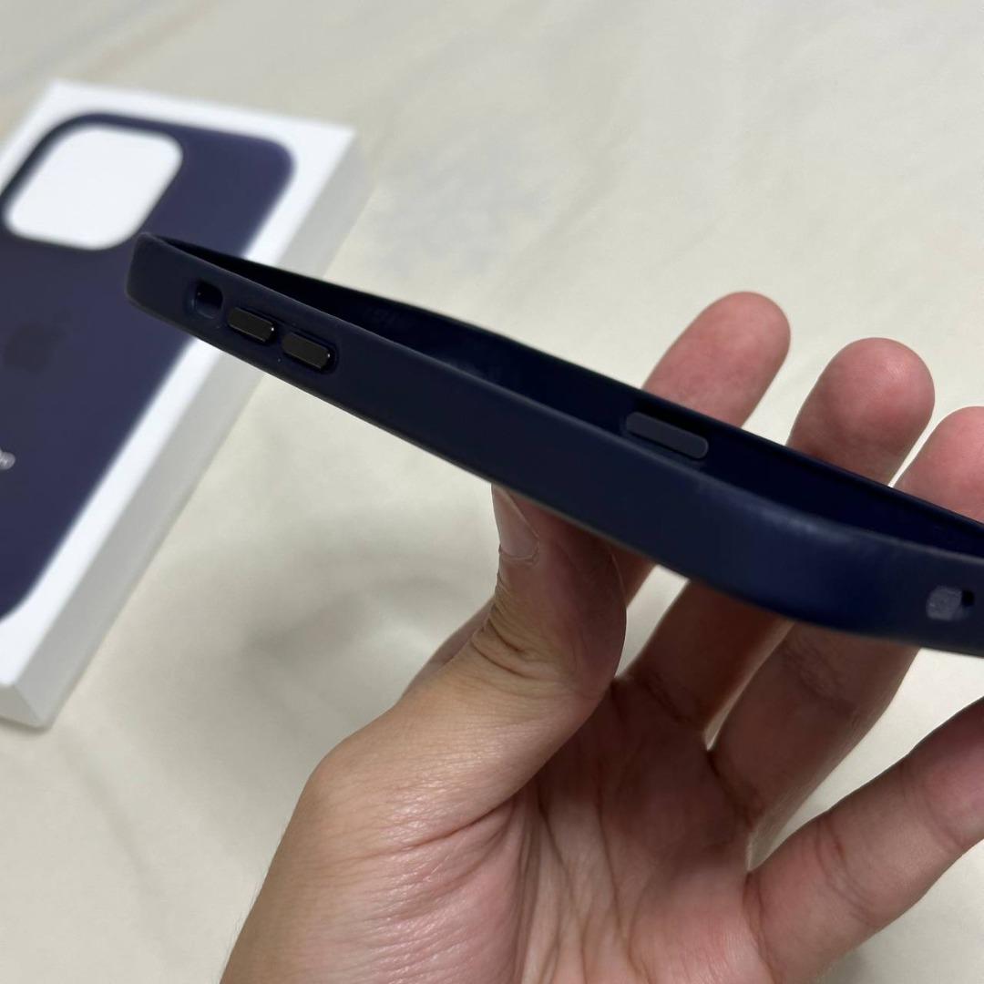 99% iPhone 14 Pro MagSafe 皮革護殼墨水色Leather Case Ink 官方皮套