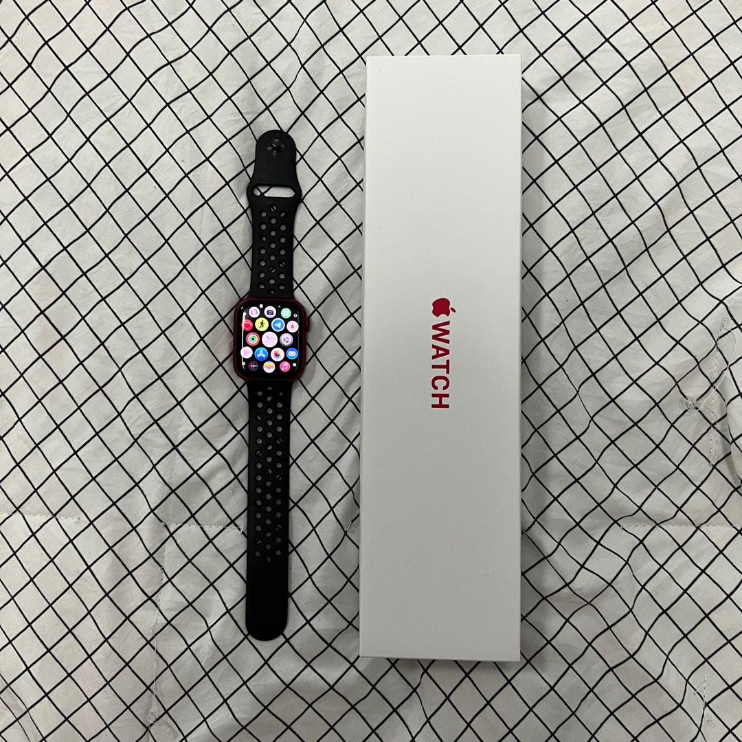 Red and black sale nike apple watch band
