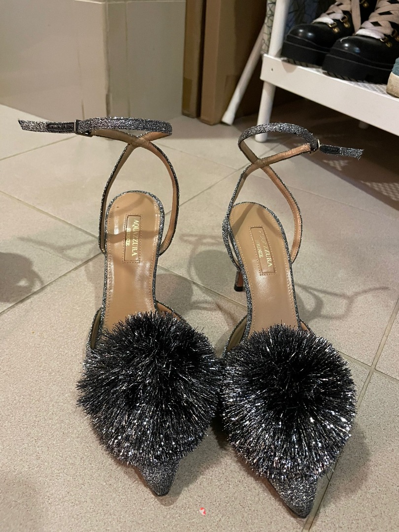 Aquazzura pom shop pom heels