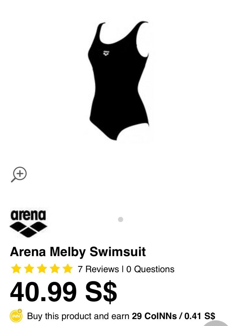 Arena one piece swimwear in Black, Women's Fashion, Swimwear, Bikinis