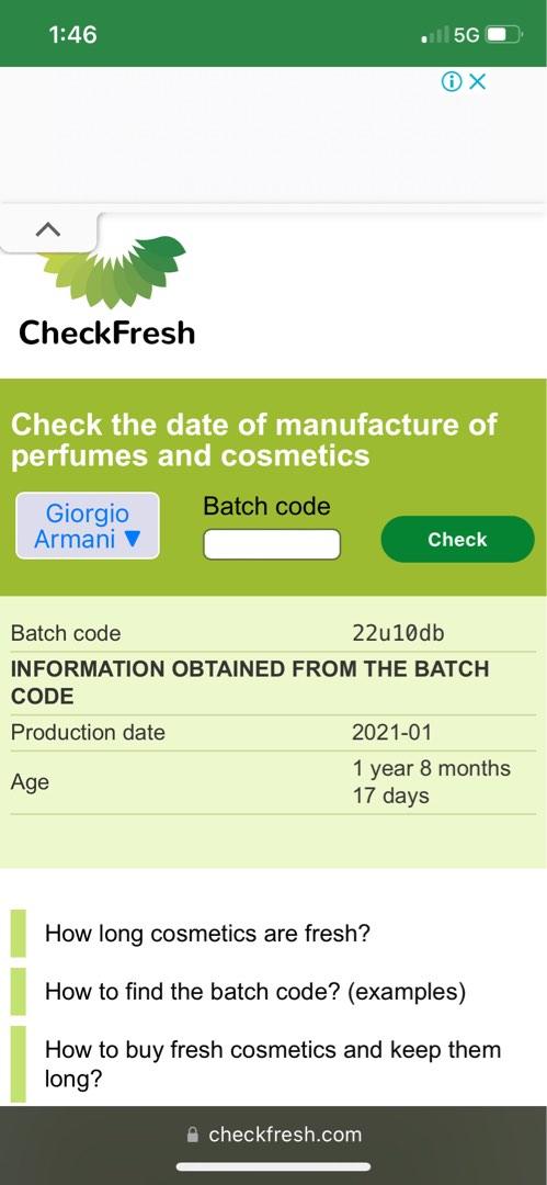 checkfresh armani