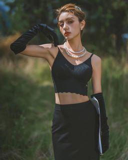 Authentic Kissy Ruwen Black Wheat Lace Bra Limited Edition