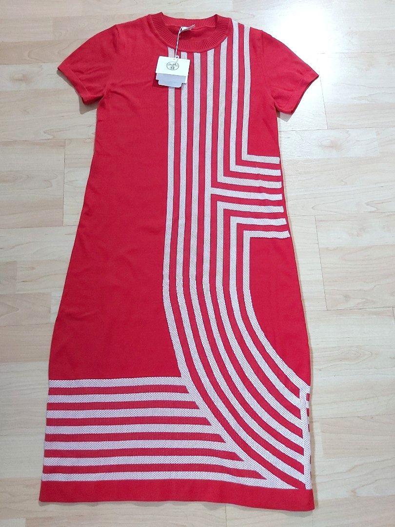 authentic-new-hermes-red-dress-size-34-women-s-fashion-dresses-sets