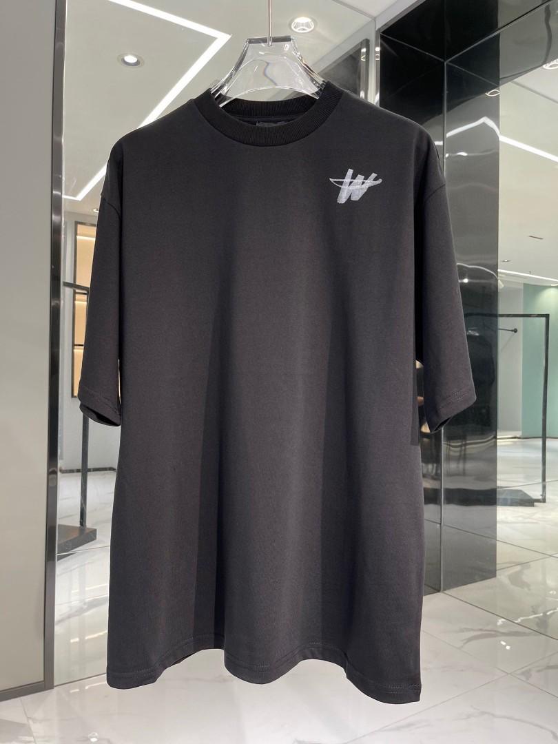Authentic WE11DONE shoulder W letter T-shirt, Luxury, Apparel on