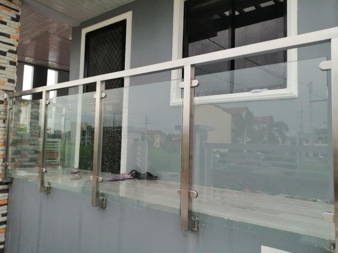 Balcony Stainless Railings with Tempered Glass Clear, Commercial