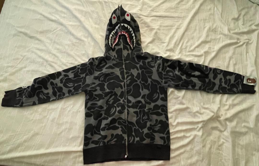 BAPE Big ABC Solid Camo Detachable Shark Hoodie