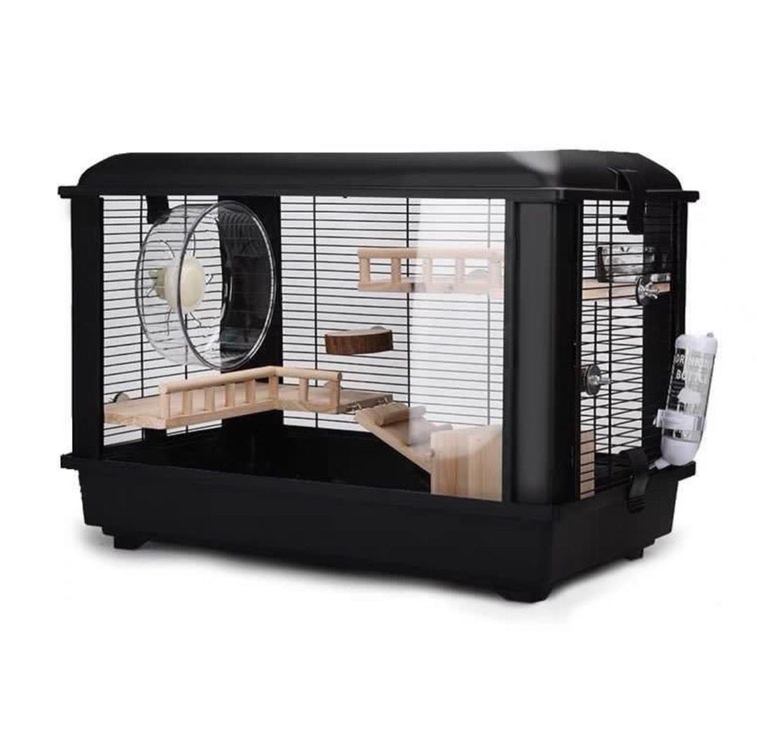 black-arcade-hamster-clear-acrylic-cage-enclosure-pet-supplies-homes