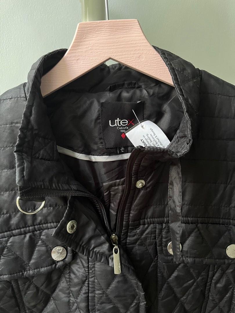 Black jacket utex Canda windbreaker Women s Fashion Coats