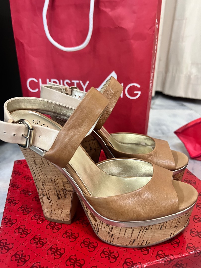 sneaker wedges guess