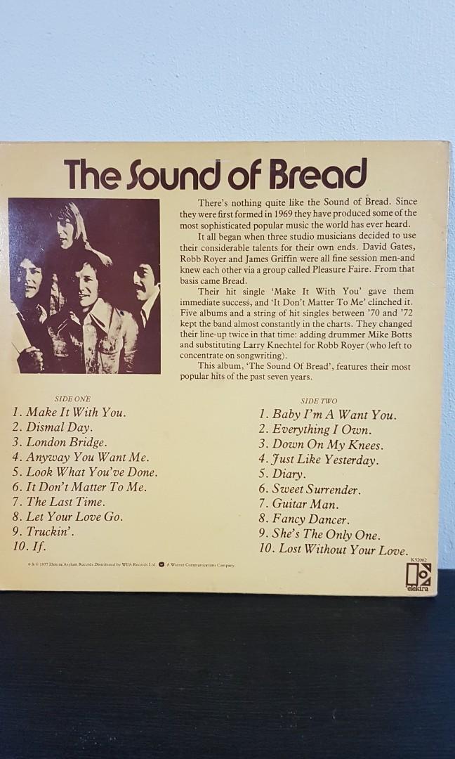 Bread / The Sound Of Bread ( greatest hits) vinyl lp records, Hobbies