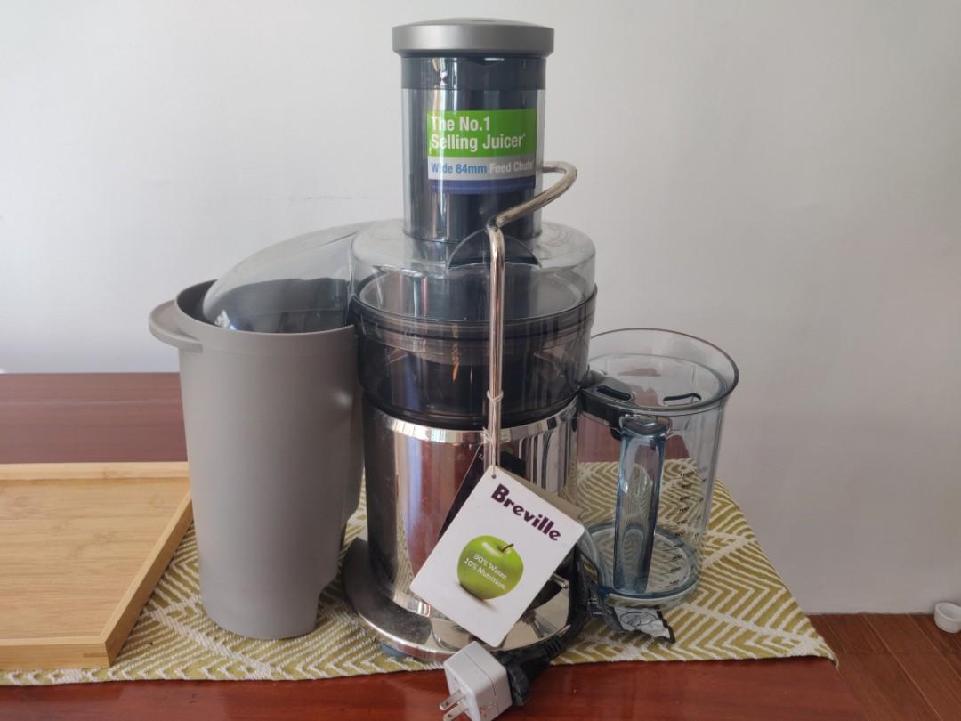 Breville BJE410 Juicer Extractor (Category: Juicers, Blenders & Grinders) located in Mandaluyong City. Submitted by 54fleetfoot (Listing ID 1185601595, Image 2). Description: Breville BJE410 Juicer Extractor perfect for making smoothies, juices This sells for ₱13,999 at Breville Philippines site, around ₱13,000 in Lazada Dimensions L 42 x W 30 x H 20 (cm) Jug Capacity: 1 Liters Juice Jug Pulp Container Capacity: 3 Liters Pulp Container 84mm Large