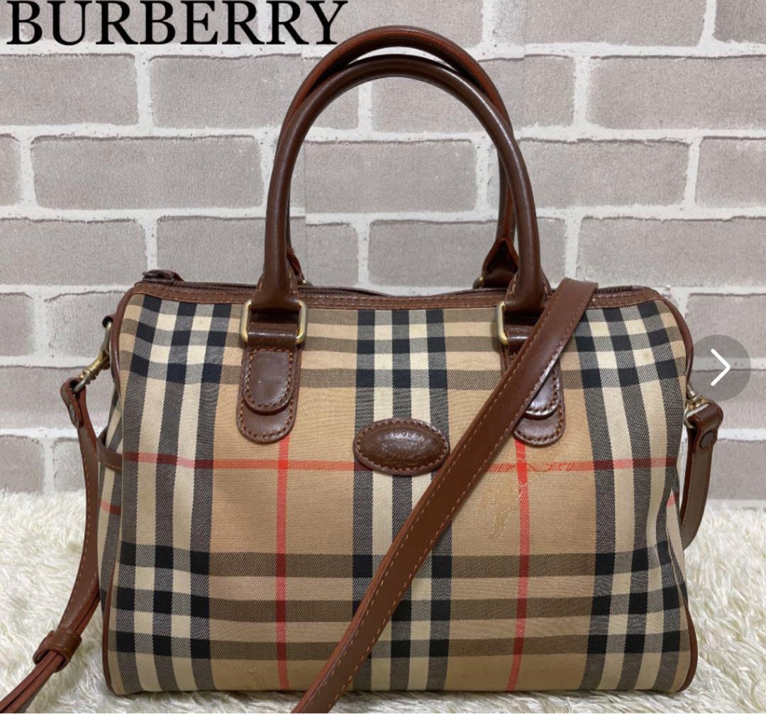 Burberry Vintage Boston Bag, Luxury, Bags & Wallets on Carousell