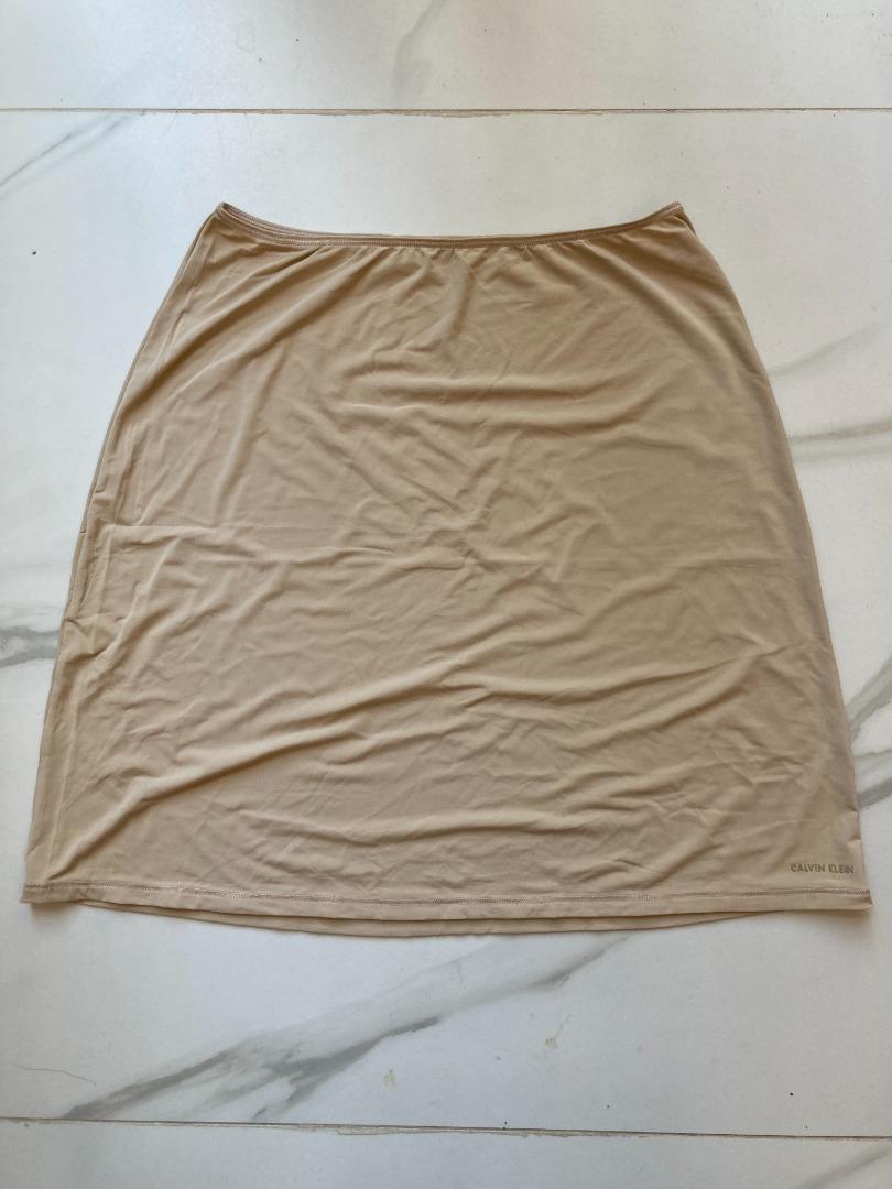 Calvin Klein CK Perfectly Fit Solutions Half Slip Skirt Sand S M