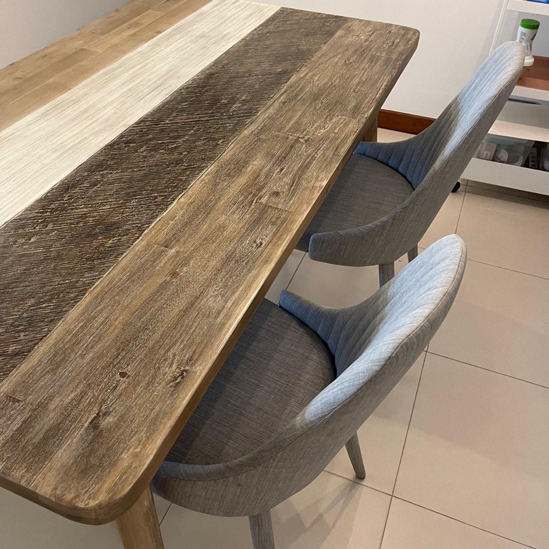 Castlery Gibson Dinning Table Set in includes Chairs & Bench