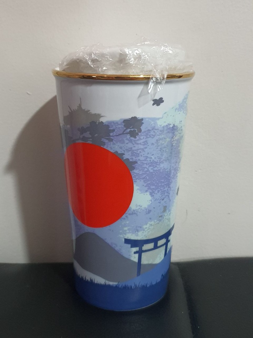 Ceramic Tumbler or Cup with Cute Japanese Design, Furniture & Home