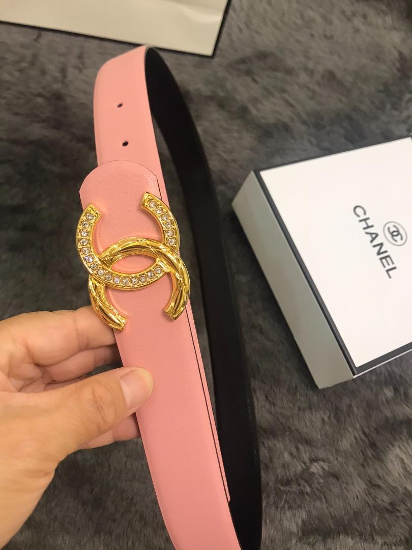 CHANEL 2020 Pink CC Belt Size 80 – JDEX Styles