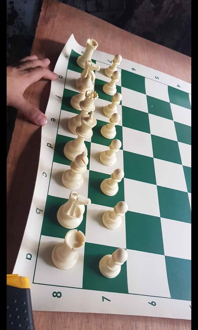 Chess Mat Eureka (Category: Other Sports Equipment and Supplies) located in Manila. Submitted by my_haru (Listing ID 1185552431, Image 2). Description: Brand New √ EUREKA CHESS DELUXE - 20" x 20" roll-up vinyl playing mat, die cut with round corners - Solid plastic chess pieces with suede bases - 3 1/2" King - Sleek, two-toned nylon canvas bag with separate compartments for playing mat and chess pieces ° Delivery via lalamove or any courier. ° CO