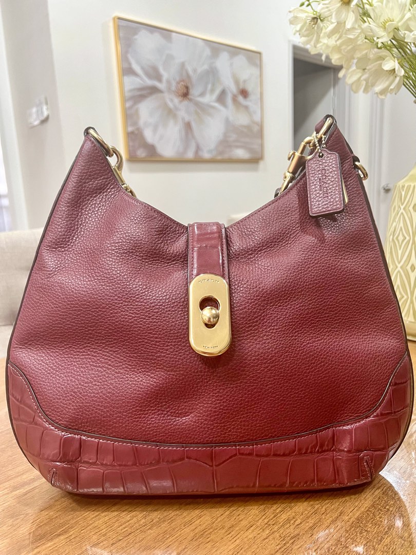 Coach pebble leather outlet amber hobo