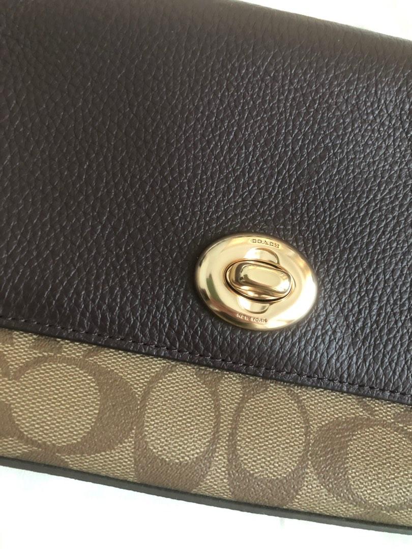 COACH brand new genuine logo leather crossbody bag, Luxury, Bags ...