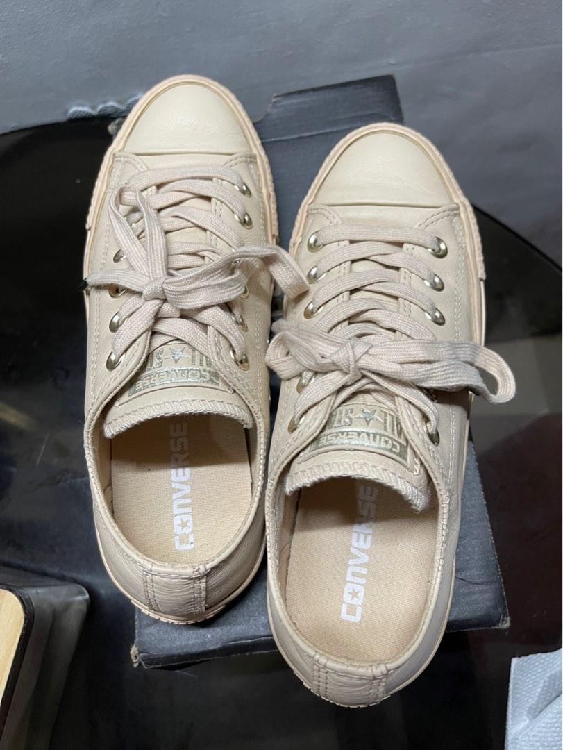 converse ivory cream light gold