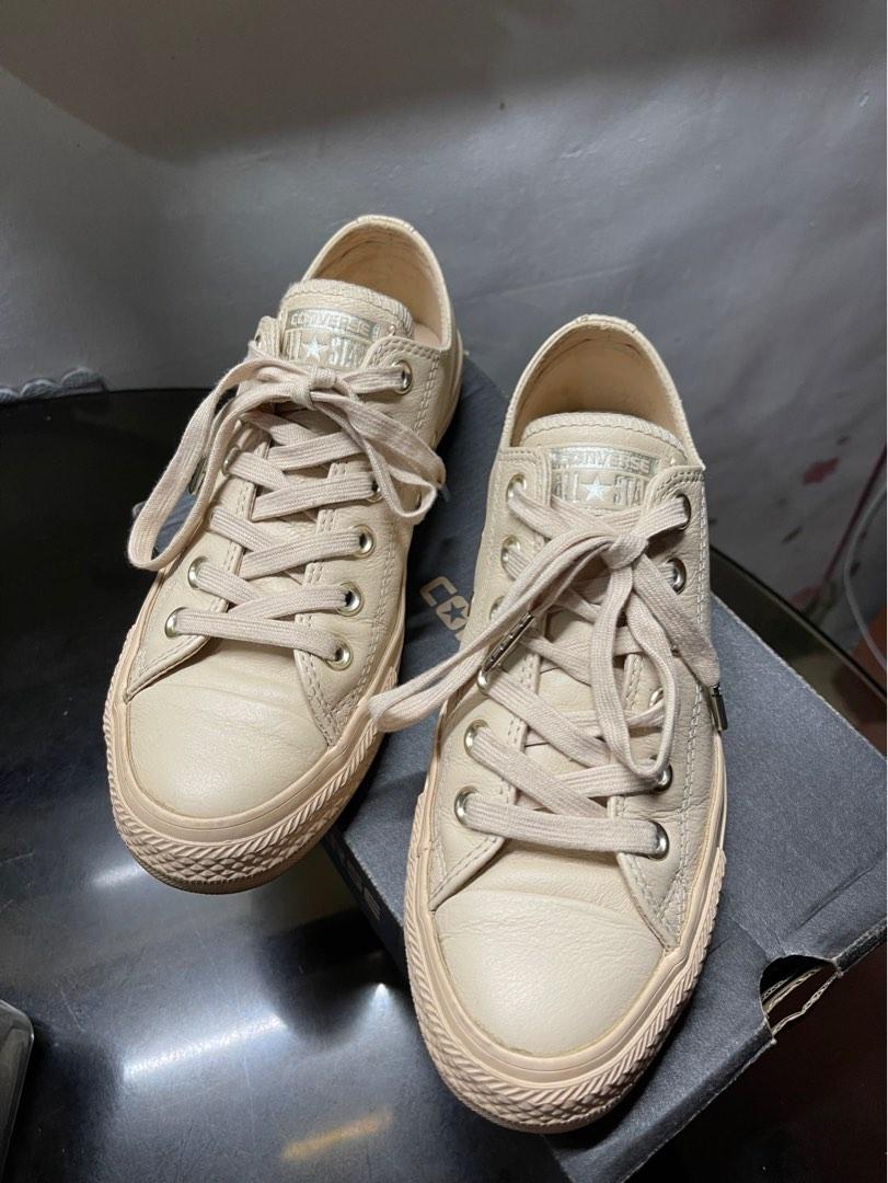 converse ivory cream light gold