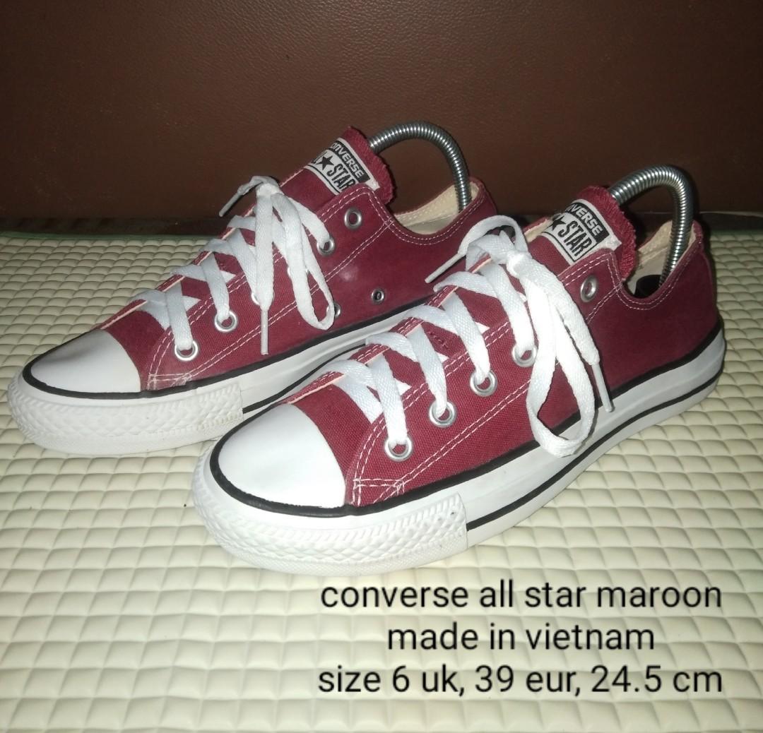 converse maroon Luxury Sneakers Footwear on Carousell