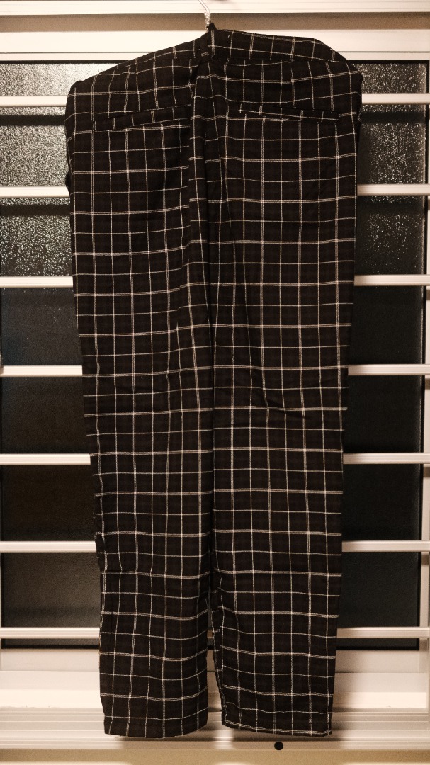 Checkered pants top cotton on