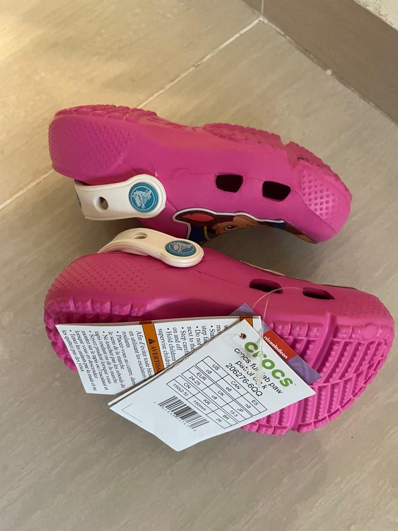 Girls pink clearance crocs