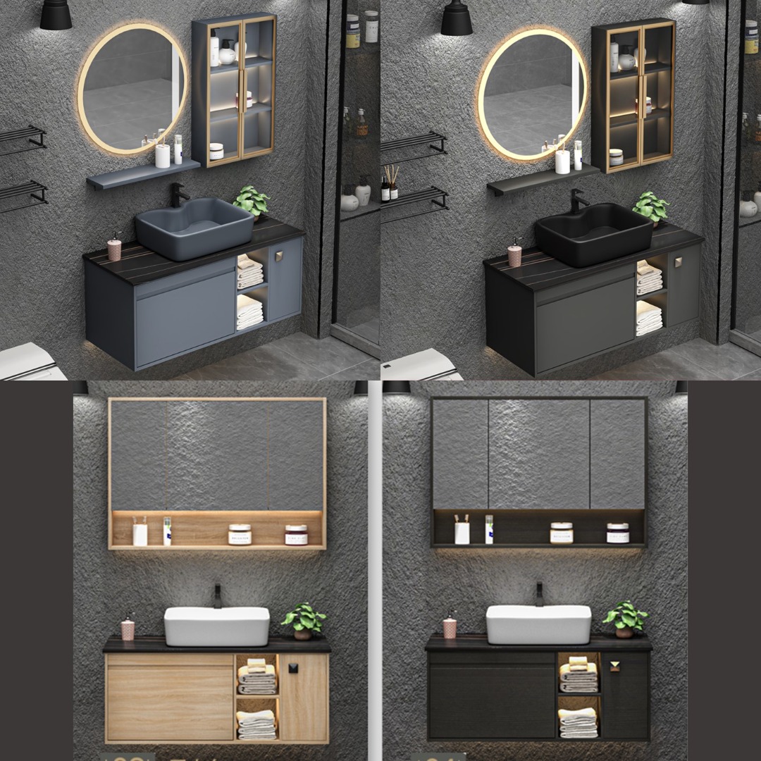 Customize Vanity Set / Basin Cabinet / Black Basin / Black Vanity ...