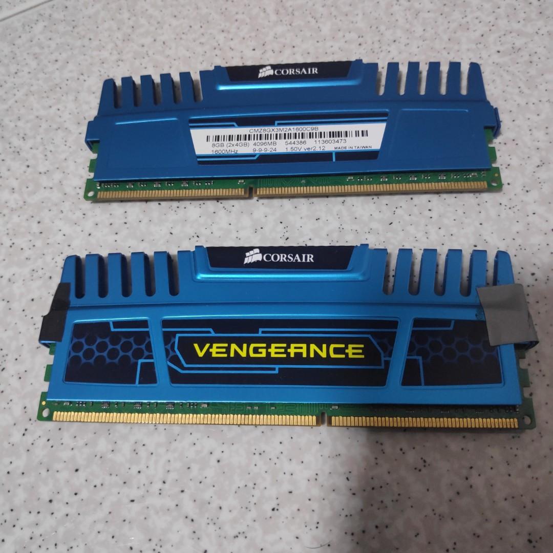 DDR3 RAM 2x4GB Computers Tech Parts Accessories Computer