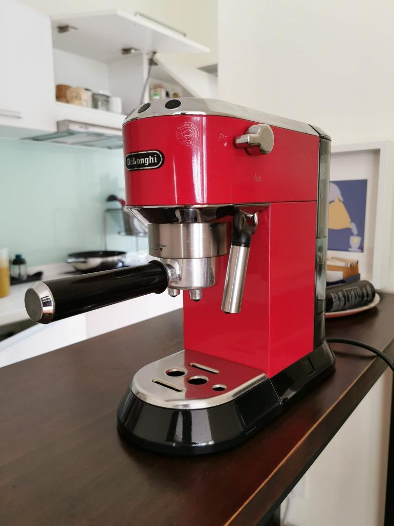 Delonghi Dedica Espresso Machine Coffee Maker Red, TV & Home Appliances