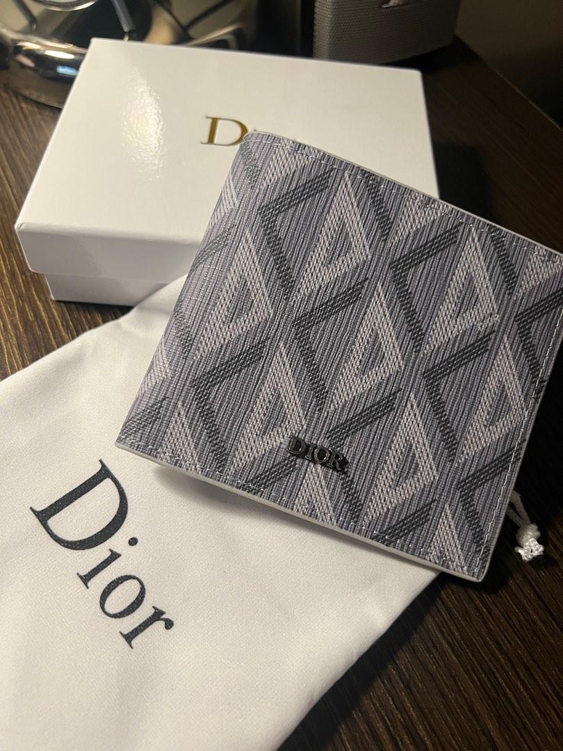 Trifold Wallet Beige and Black Dior Oblique Jacquard  DIOR BG