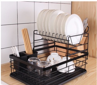 Small Stainless Steel 2 Tier Dish Rack