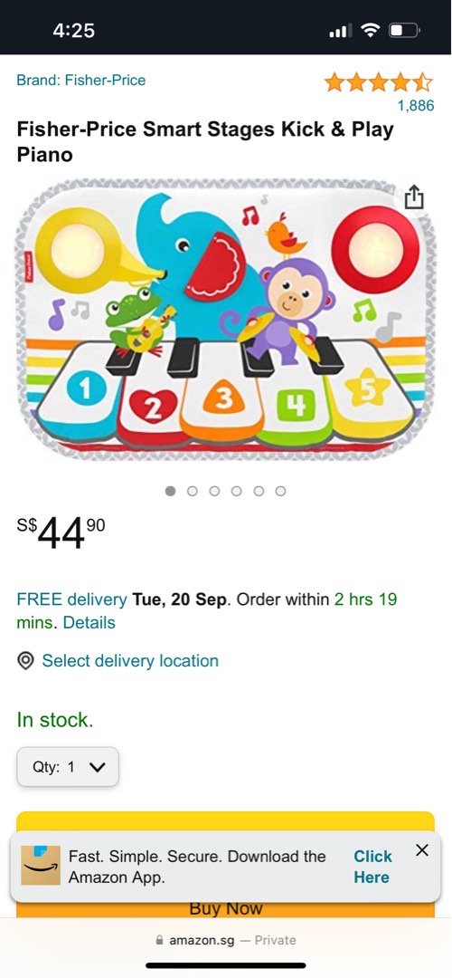 Fisher price hot sale smart stages piano