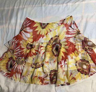 floral beach chiffon skirt