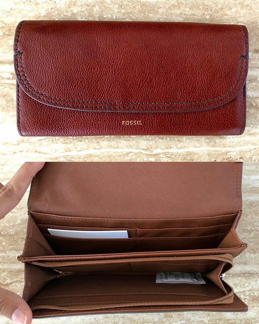 Fossil Cleo Clutch Brown Barang Mewah Tas Dompet di Carousell