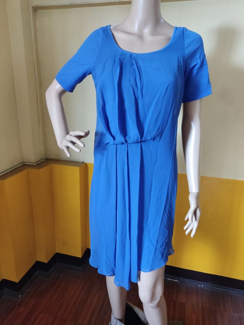 princess polly baby blue dress FRENCH CONNECTION Royal Blue Dress Size 12 Fits 10 Sheath / Pencil Smart  Office main image 1