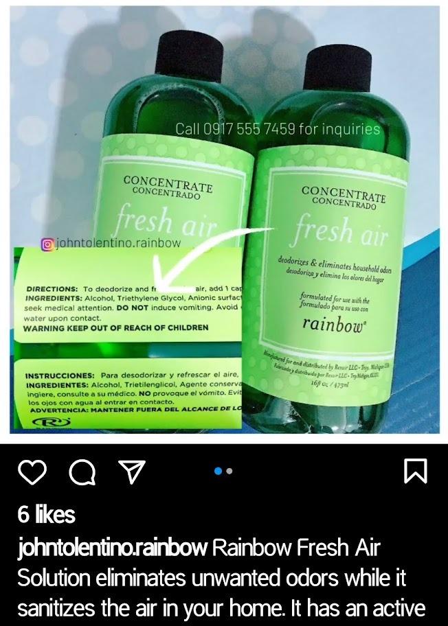 Rainbow fresh online air sanitizer