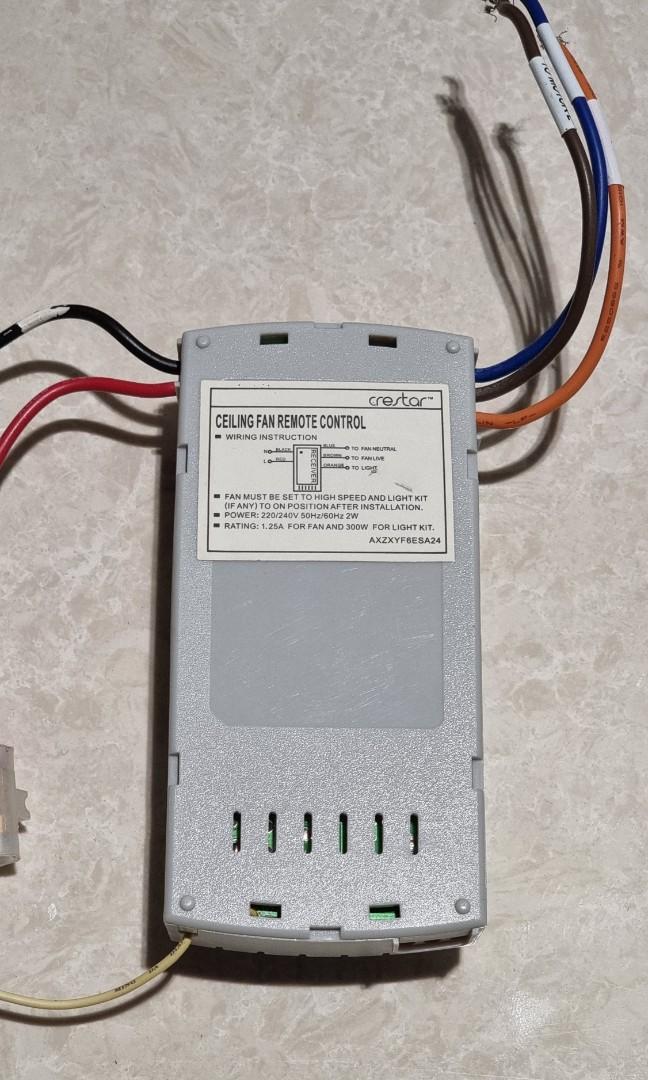 Genuine Used Original Crestar Fan Remote Control V2 (GEV2CSF), TV
