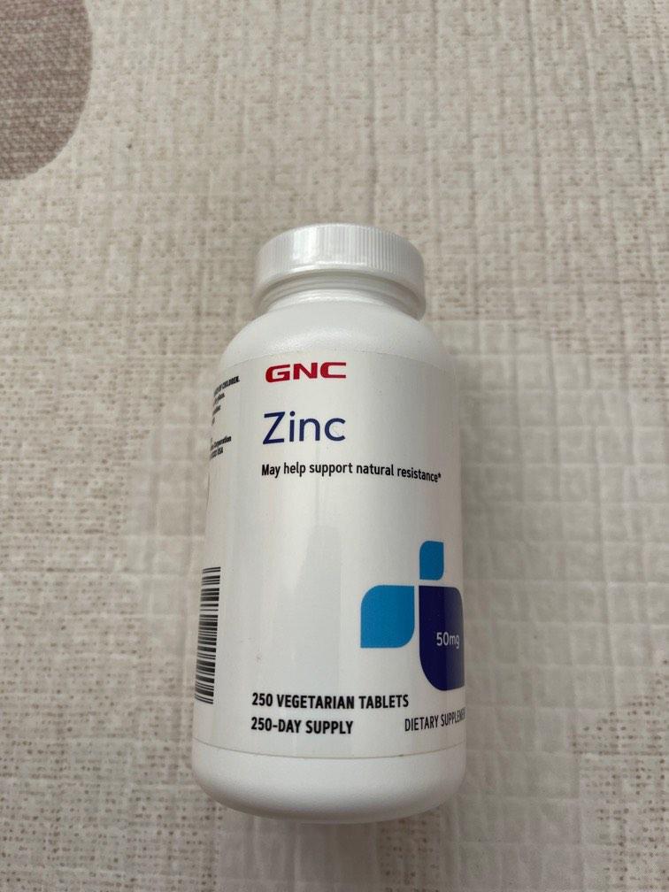 GNC Zinc 250 Tablets 50MG, Health & Nutrition, Health Supplements